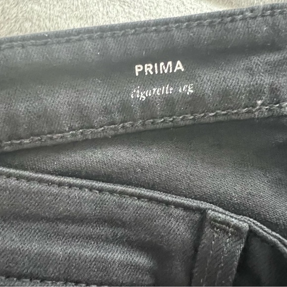 AG Prima Mid Rise Cigarette Jeans in Black - Picture 2 of 10